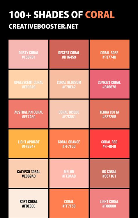 colors that are similar to coral